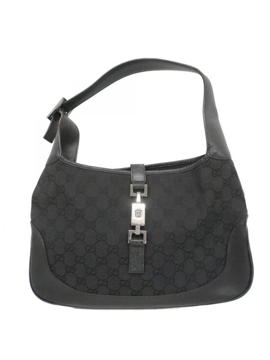 Gucci Handbags - ★SOLD★ Gucci Shoulder Bag GG Canvas Jackie Black Silver